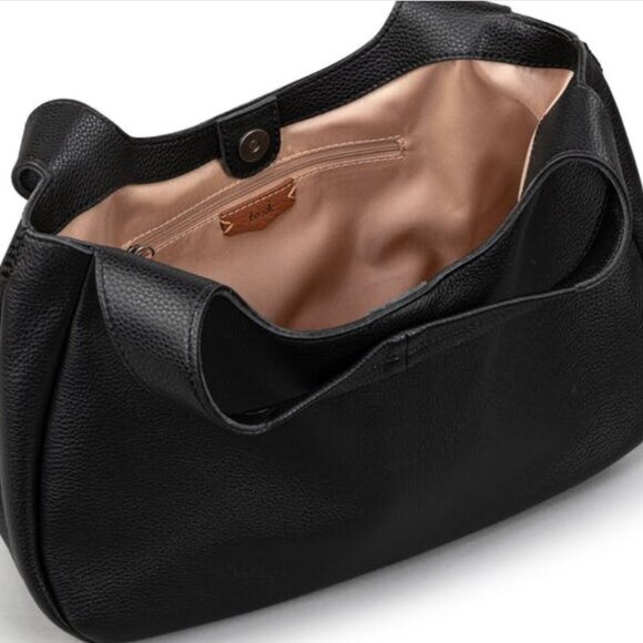 Women's, Macy's NWT The Sak, Rylan Mid Sized Satchel in Black Pebbled Leather - Picture 3 of 5